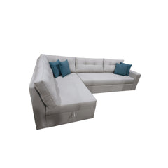 Manx 3-seat sofa with full back - red beech wood - HST-050