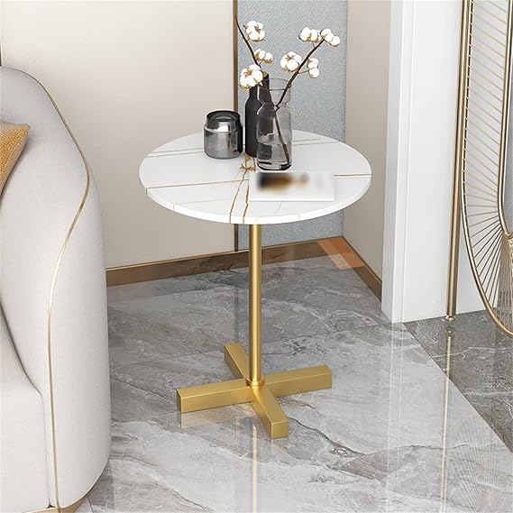 Steel Coated Coffee Table – Luxury Carrara Marble Top – Elegant Modern Design – Model ZSL-018