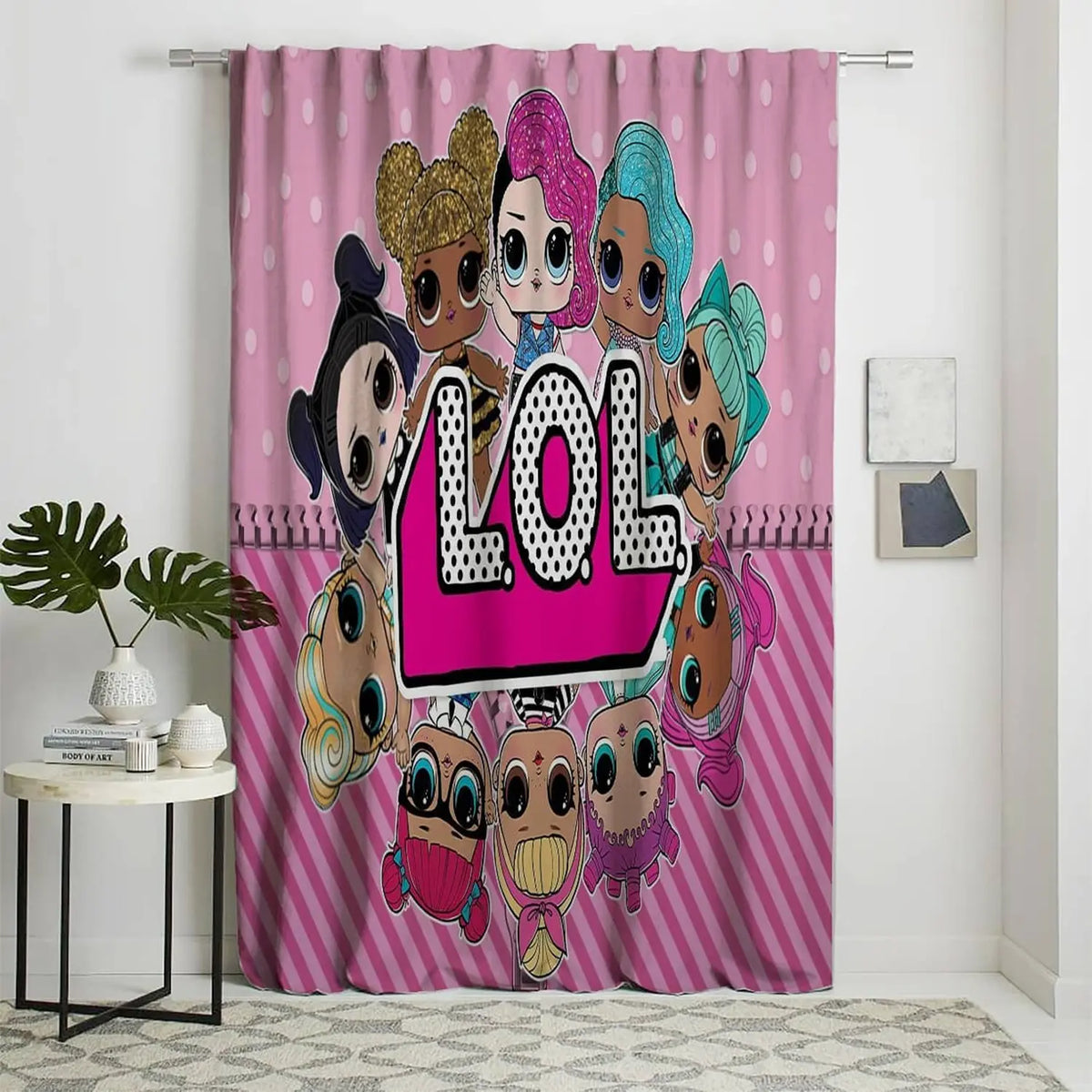 Velvet fabric children's curtain with linen - PRV-132