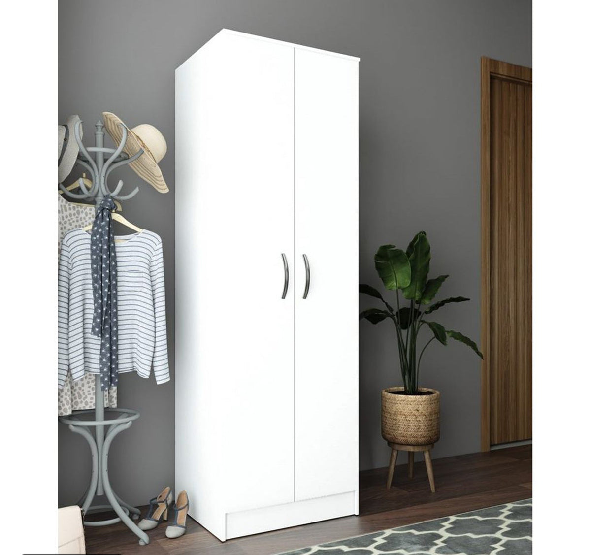 دولاب خشب MDF بطبقة ميلامين 60×40×180 سم –