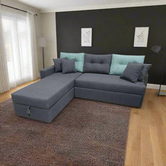 Manx sofa, 2 seater, bed and storage compartment - red beech wood - HST-046