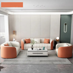 Beech wood sofa set - velor fabric - ENT-044