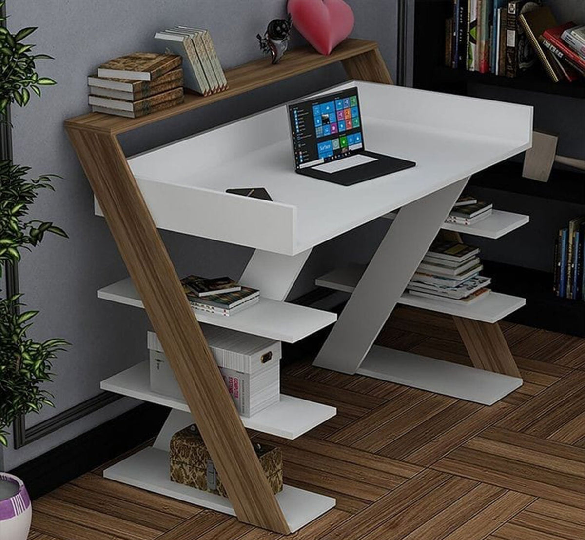 مكتب خشب MDF عالي الجودة 60X120سم -BDF-111