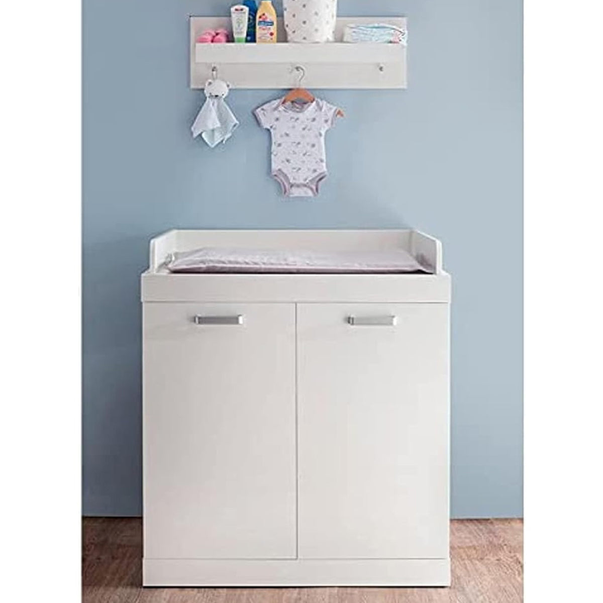 White MDF baby changing unit - 85 x 40 x 80 cm - OSM-601