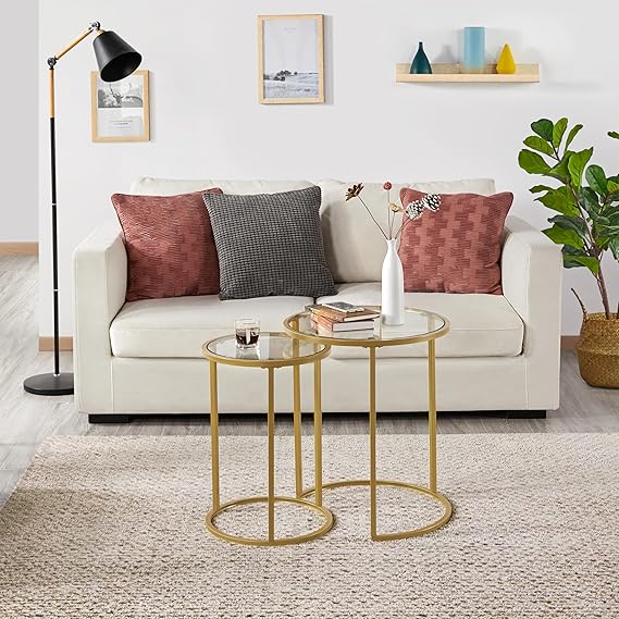 Steel Coated Coffee Table – 6 mm Transparent Glass Top – Elegant Modern Design – Model ZSL-046