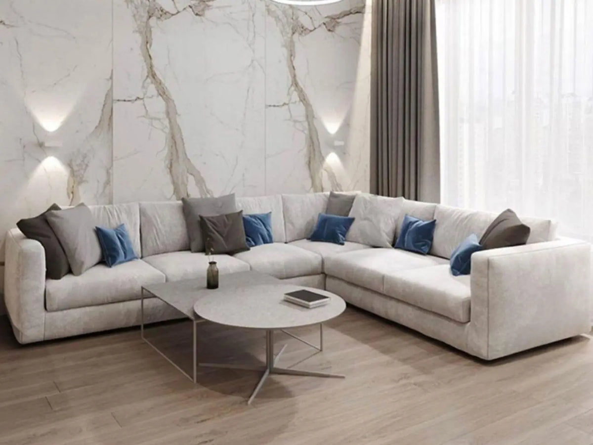 Beech wood corner with linen or velvet fabric - KYN-031