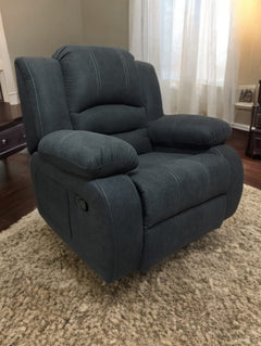 Red Beech Wood Recliner - Turkish Mechanism - Imported Easy-to-Clean Suede Leather - BIM-018