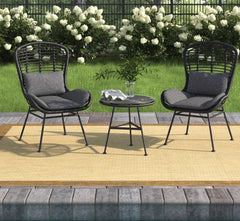 Set of 2 chairs and a table made of rattan - OS-249
