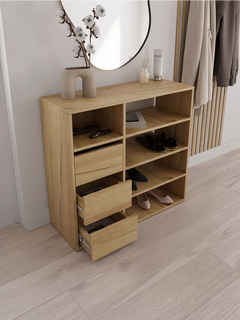 Modern MDF Wood Shoe Rack for Shoe Organization – WAF-195