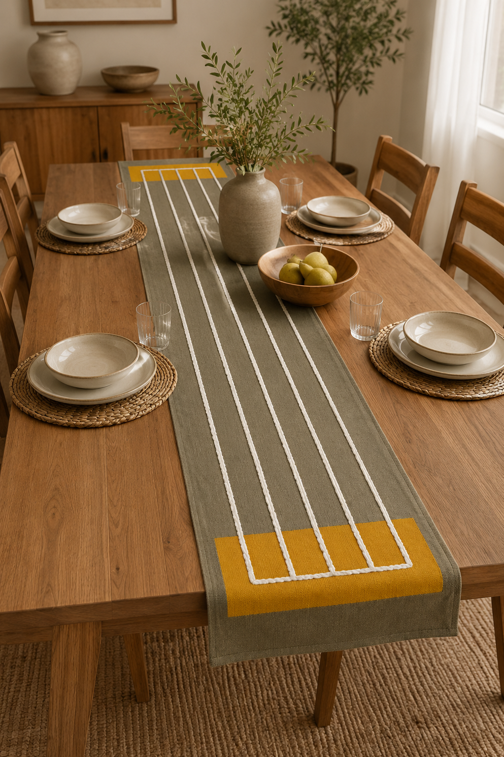 مفرش سفرة صوف صناعة يدوية من أوسكار فرنتشر – Rof-126