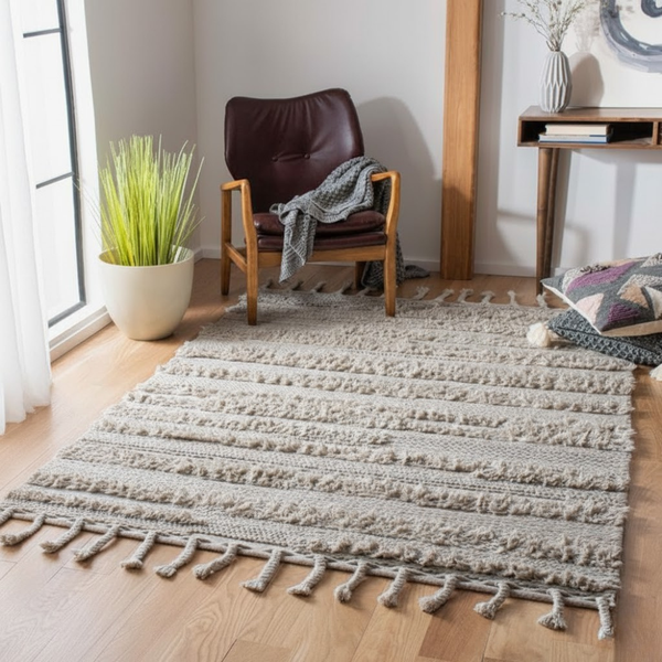 سجادة صوف يدوية الصنع متعددة الألوان – موديل KHM-013 من أوسكار فرنتشر