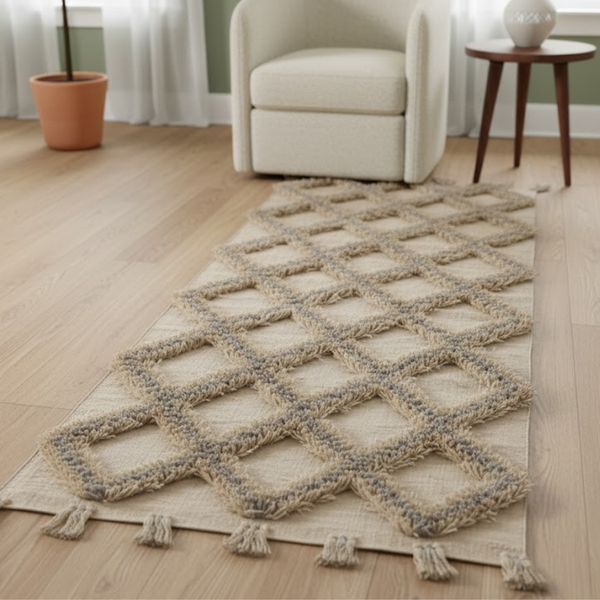 سجاد هاند ميد صوف فاخر متعدد المقاسات – موديل HAZ-077