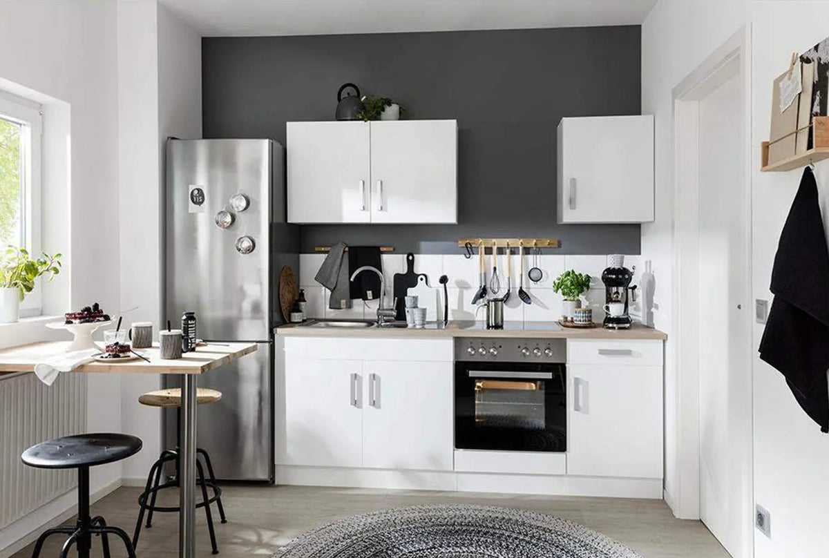 Complete kitchen with wood countertops with MDF layer - KYN-155