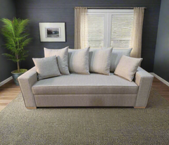 3 seat sofa with fixed back - red beech wood - HST-017