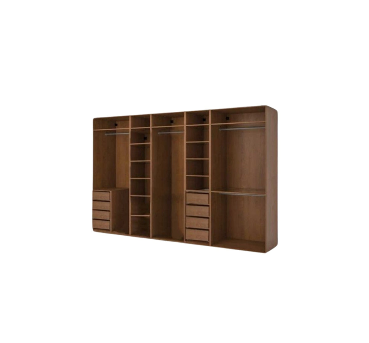MDF wood dressing table with melamine layer and natural touches – 240 cm