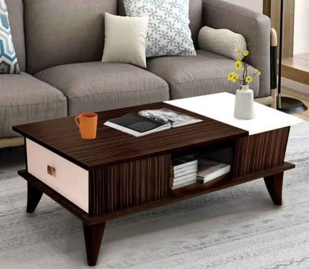 Spanish MDF wood coffee table - MAD-083