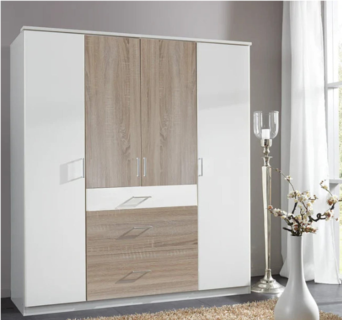 دولاب خشب MDF بطبقة ميلامين 180×50×200 سم