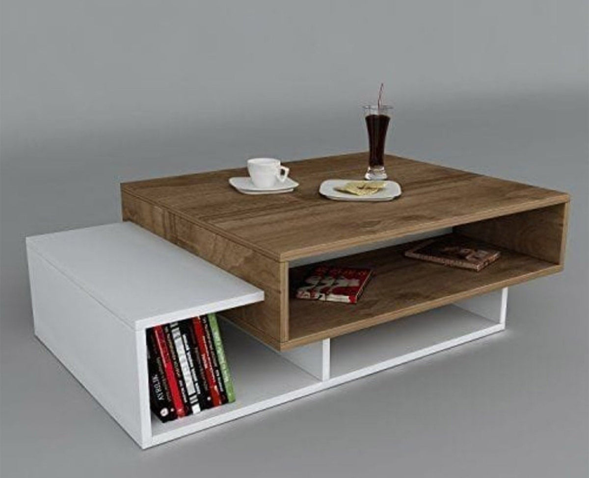 تارين ترابيزة قهوة و 2 رف 90 * 30 خشب MDF