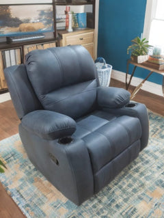 Red Beech Wood Recliner Chair with Premium Suede Leather – BIM-034