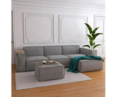 Beech wood corner with linen or velvet fabric - KYN-026