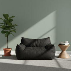 Very distinctive bean bag sofa in Sabia fabric in black color ELH-059
