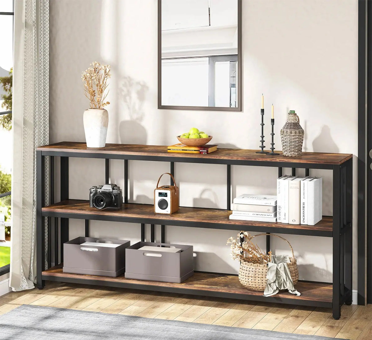 Electrostatic painted metal console - MTC-116