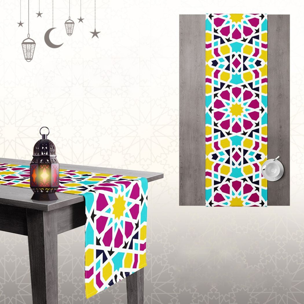 Ramadan Dining Tablecloth Velvet Sabia Imported in Two Sizes – A Touch of Elegance for the Ramadan Table | OS-RAM-101