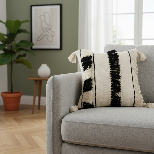 كوشن صوف هاند ميد مقاس 45×45 سم من أوسكار فرنتشر – تصميم مميز HAZ-109