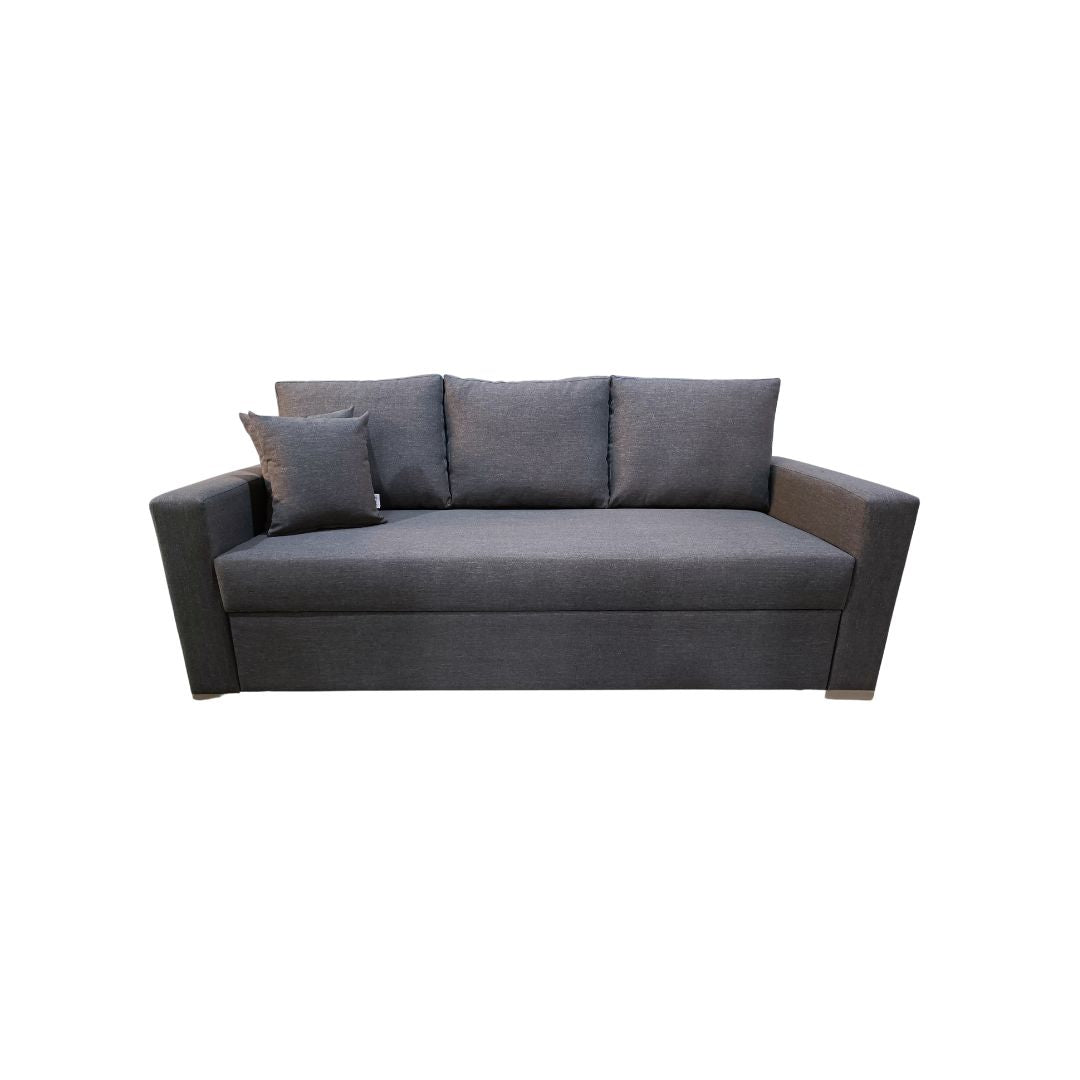 3 seater sofa with fixed back - red beech wood - HST-019