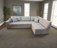 Manx 3-seat sofa with full back - red beech wood - HST-056