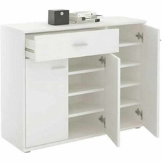 White MDF double-leaf cabinet - 110x140x40 cm - OSM-543