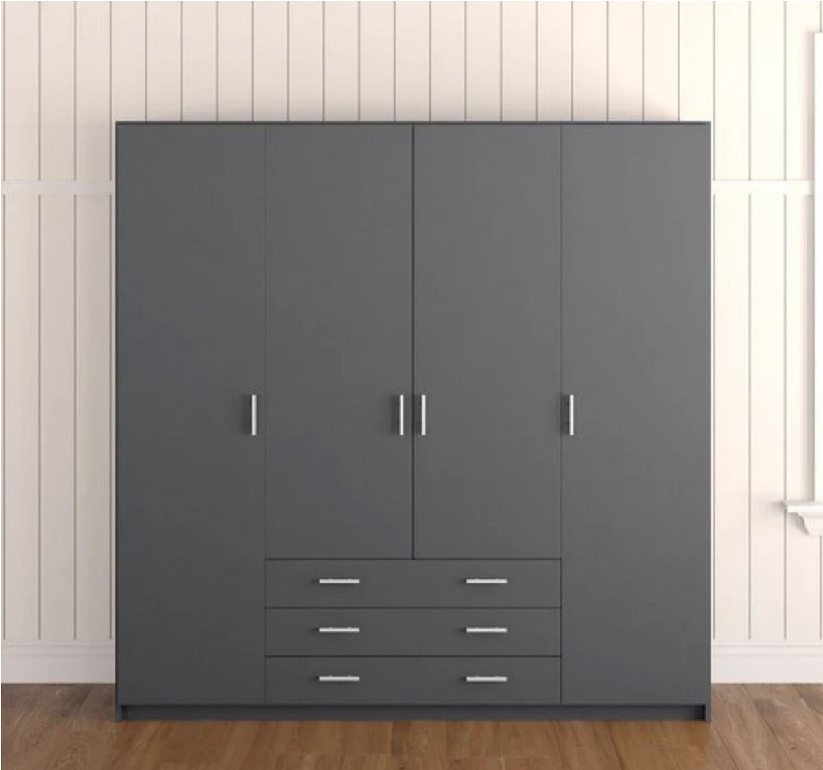 MDF wood wardrobe with melamine layer - KYN-104