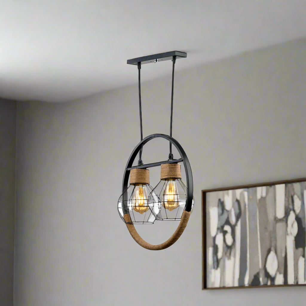 Aluminum chandelier with a modern and elegant design