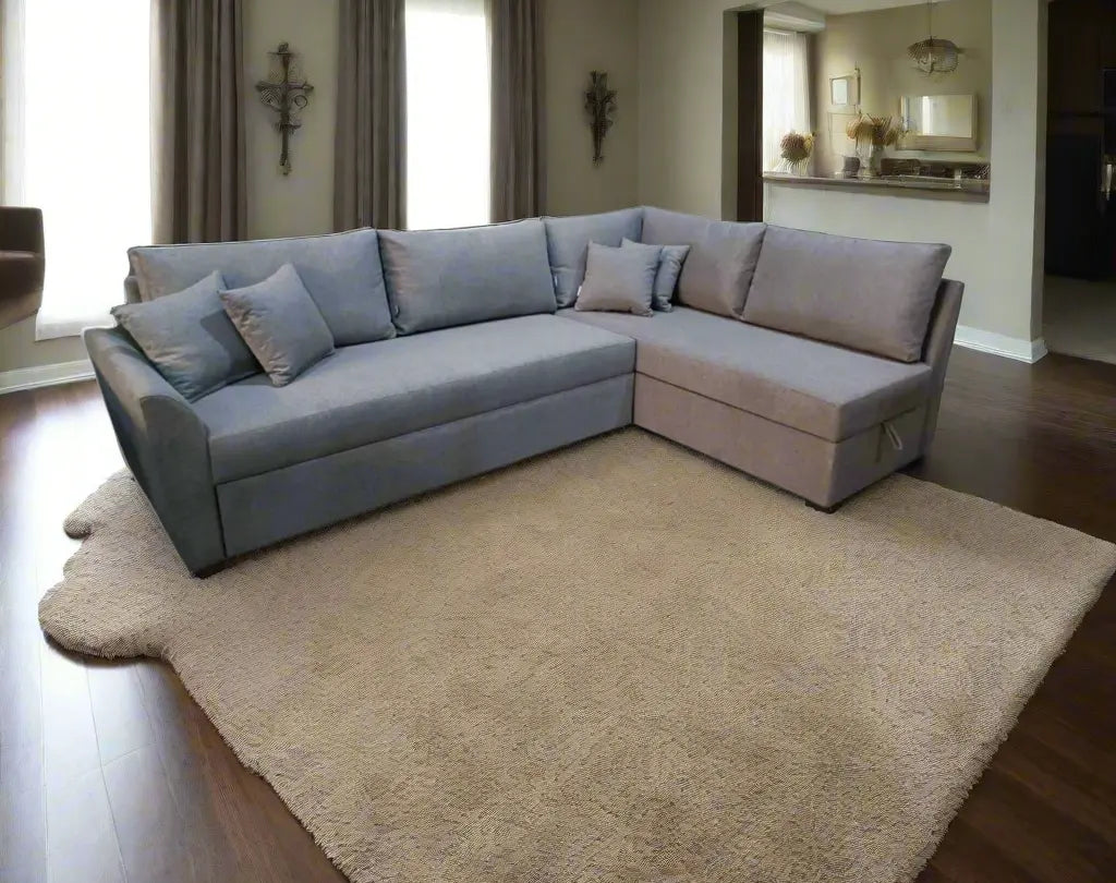 Manx 3-seat sofa with full back - red beech wood - HST-055