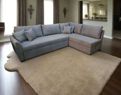 Manx 3-seat sofa with full back - red beech wood - HST-055
