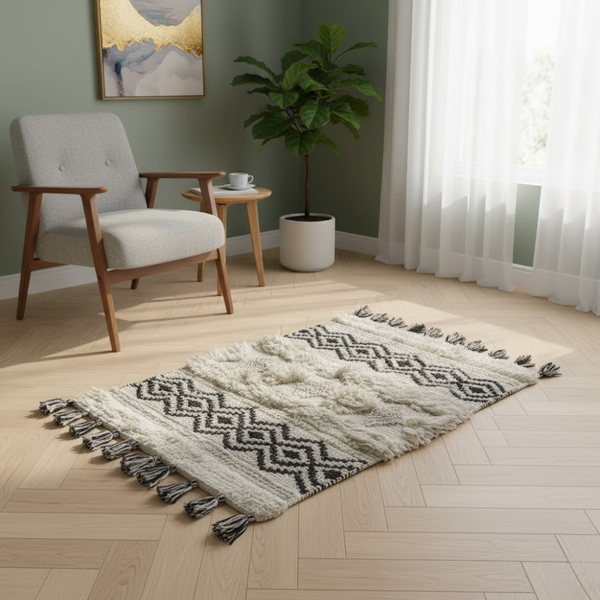 سجادة صوف يدوية الصنع متعددة الألوان – موديل KHM-037 من أوسكار فرنتشر