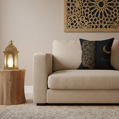 Ramadan Cushion 40×40 cm with Fiber Filling and Zipper – Elegant Ramadan Design | OS-RAM-026