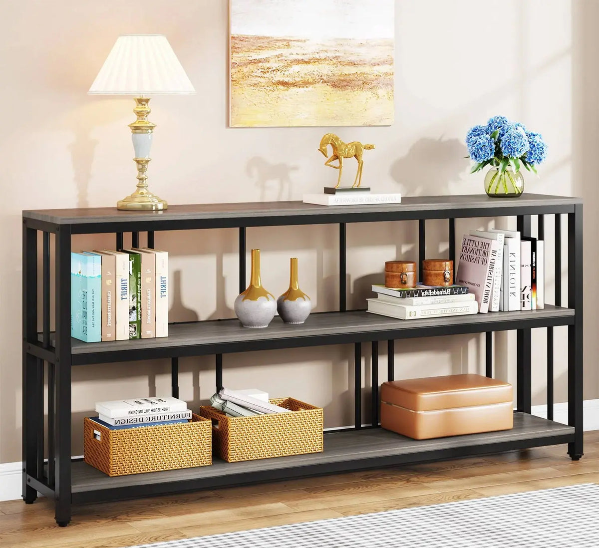 Electrostatic painted metal console - MTC-117