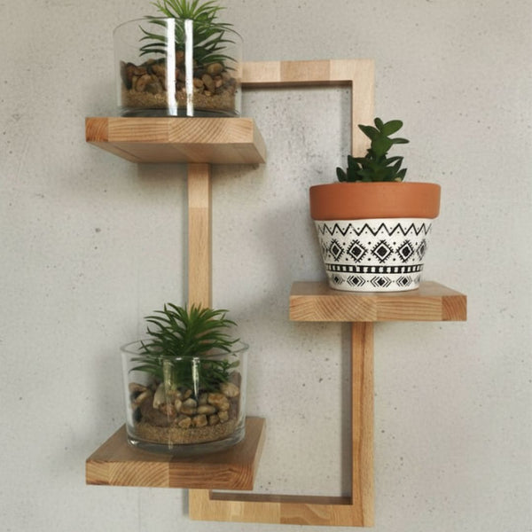 Natural Pine Wood Wall Shelf – Model CHW-125 from Oscar Furniture