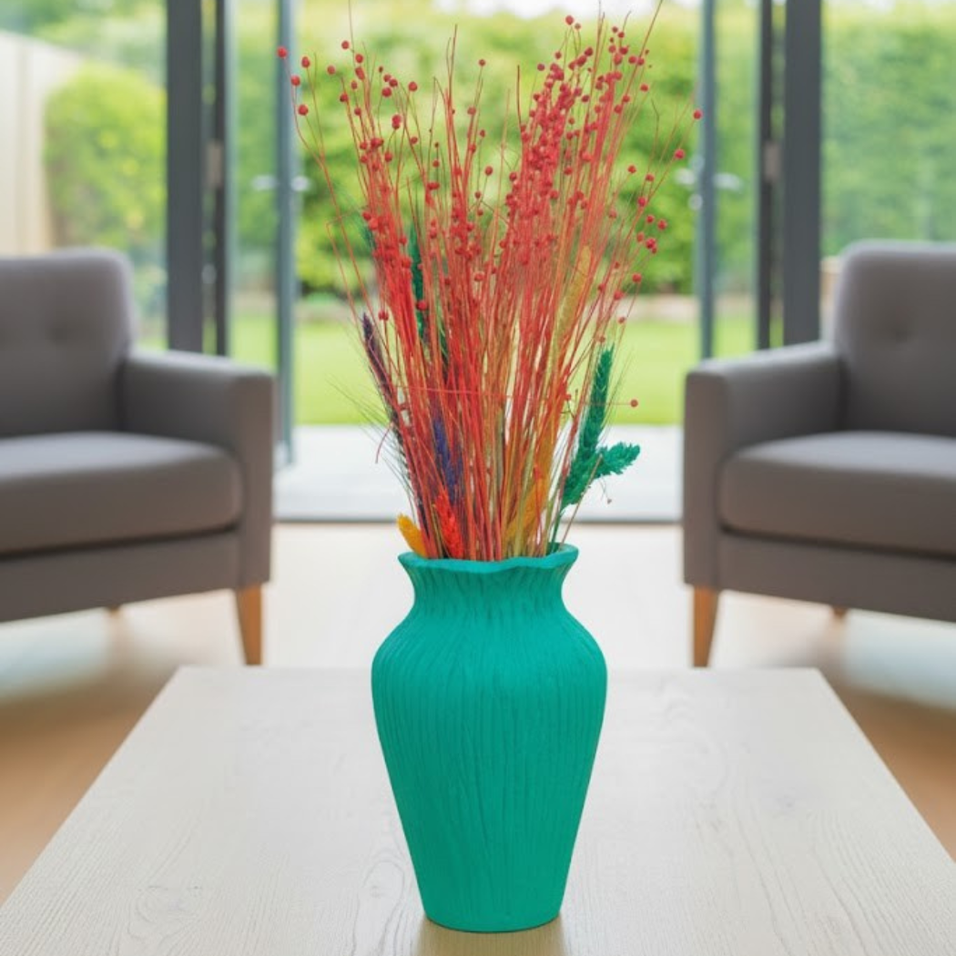 Green Ceramic Vase for Elegant Natural Decor KHK-043