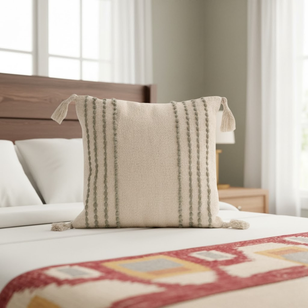 كوشن صوف هاند ميد مقاس 45×45 سم من أوسكار فرنتشر – تصميم مميز HAZ-106