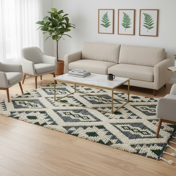 سجاد هاند ميد صوف فاخر متعدد المقاسات – موديل HAZ-027 من أوسكار فرنتشر