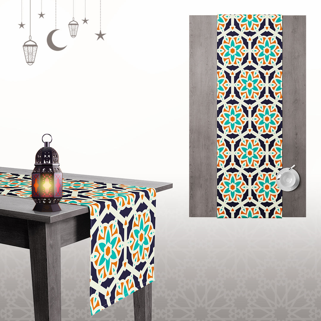 Ramadan Dining Tablecloth Velvet Sabia Imported in Two Sizes – A Touch of Luxury for the Ramadan Table | OS-RAM-110