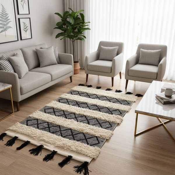 سجاد هاند ميد صوف فاخر متعدد المقاسات – موديل HAZ-016 من أوسكار فرنتشر