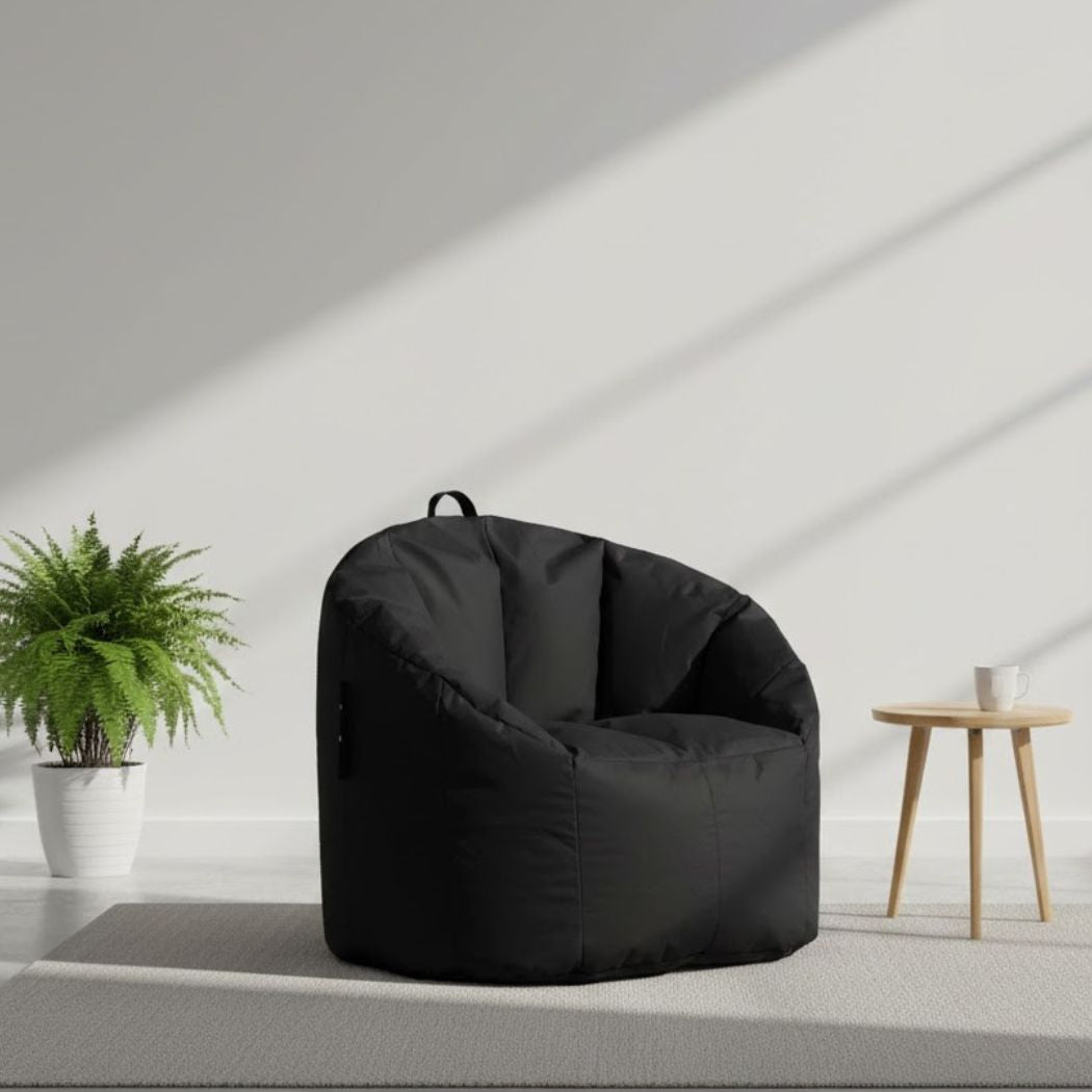 Pyramid Bean Bag Chair, Water-Proof, Distinctive Shape in Black ELH-050
