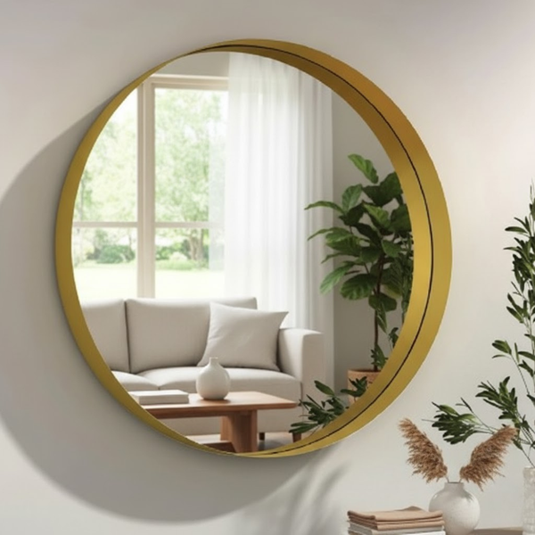 Modern Metal Circular Mirror MSC-521 – Elegant Design Made of Electrostatic Painted Stainless Steel