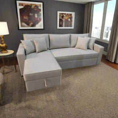 Manx sofa, 2 seater, bed and storage drawer - red beech wood - HST-040