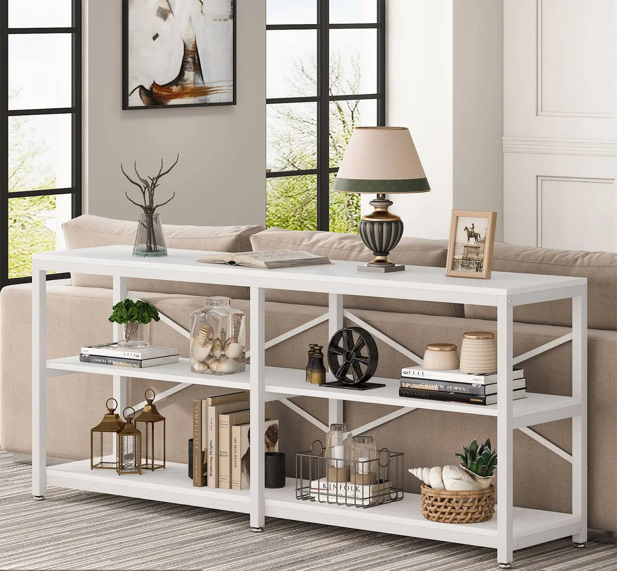 Electrostatic painted metal console - MTC-110