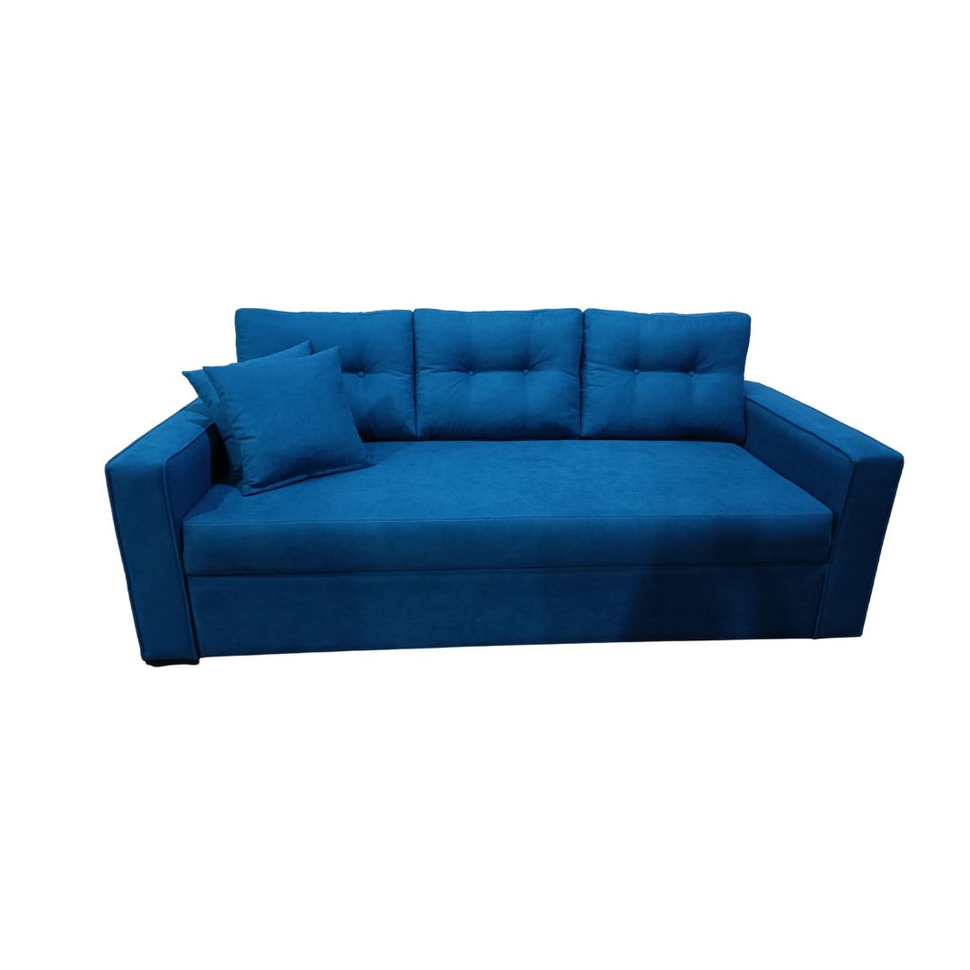 3 seater sofa with fixed back - red beech wood - HST-015