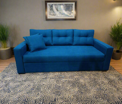 3 seater sofa with fixed back - red beech wood - HST-015
